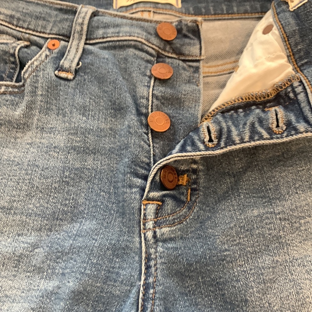 Madewell mid rise skinny cropped button fly denim. Excellent condition. SZ30 - Picture 6 of 7